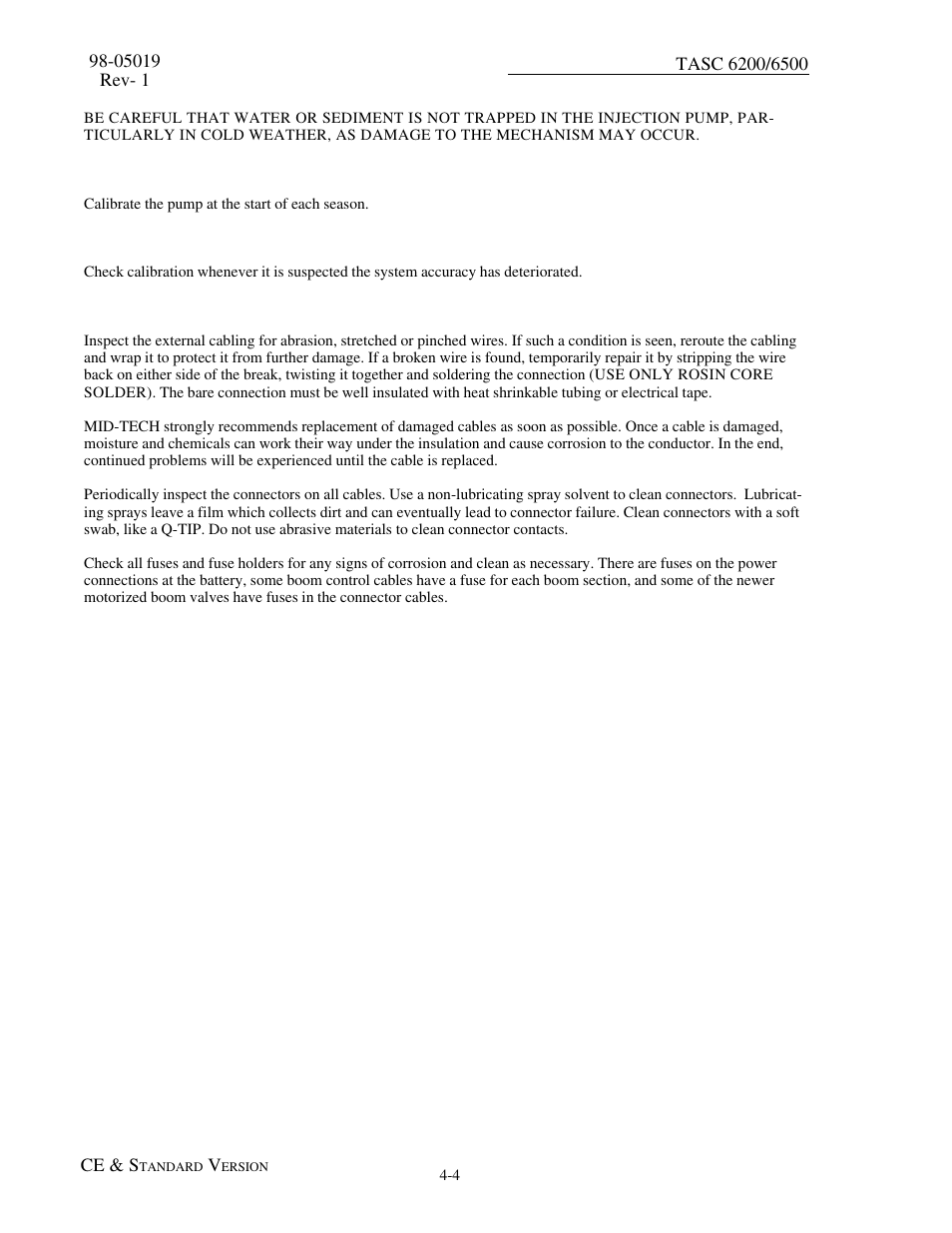 1 seasonal, 2 periodic, 10 wiring harness | 1 seasonal -4 4.9.2 periodic -4, 10 wiring harness -4 | TeeJet TASC-6500 User Manual | Page 32 / 50
