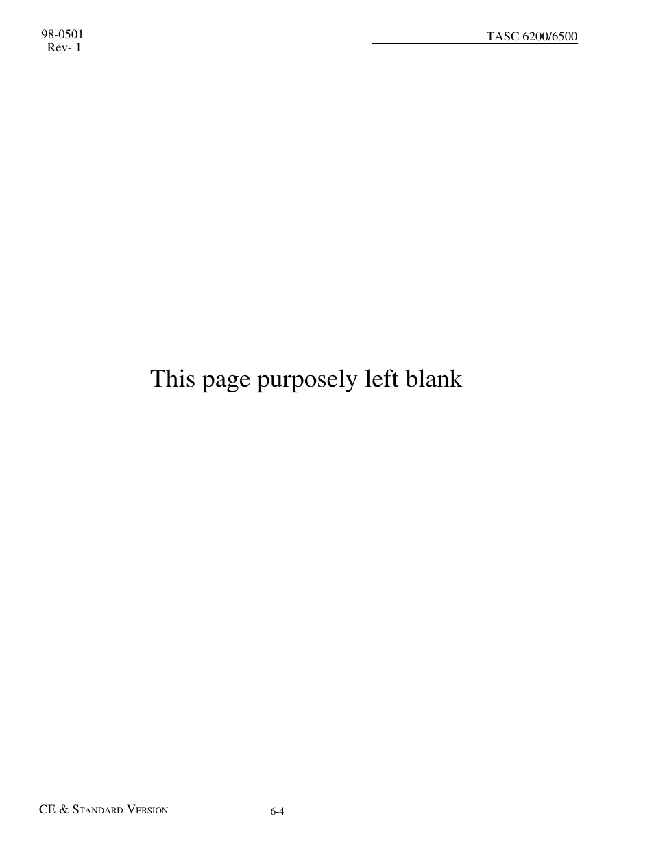 This page purposely left blank | TeeJet TASC-6500 User Manual | Page 42 / 50