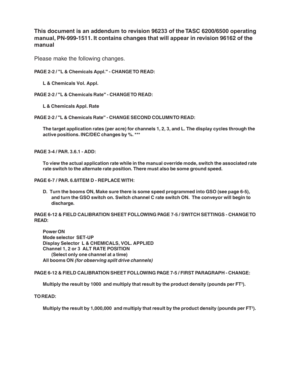 TeeJet TASC-6500 User Manual | Page 44 / 45