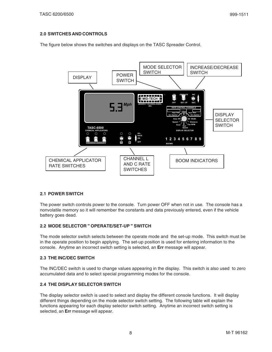 TeeJet TASC-6500 User Manual | Page 8 / 45