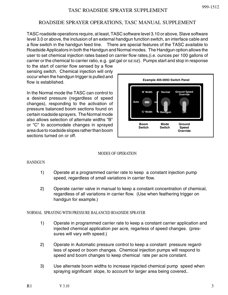 Tasc roadside sprayer supplement | TeeJet TASC-6600 Supplement User Manual | Page 3 / 9