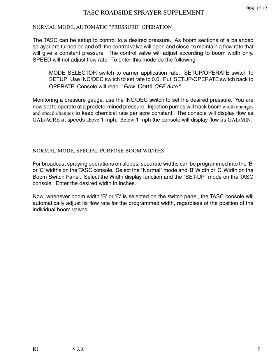 TeeJet TASC-6600 Supplement User Manual | Page 9 / 9