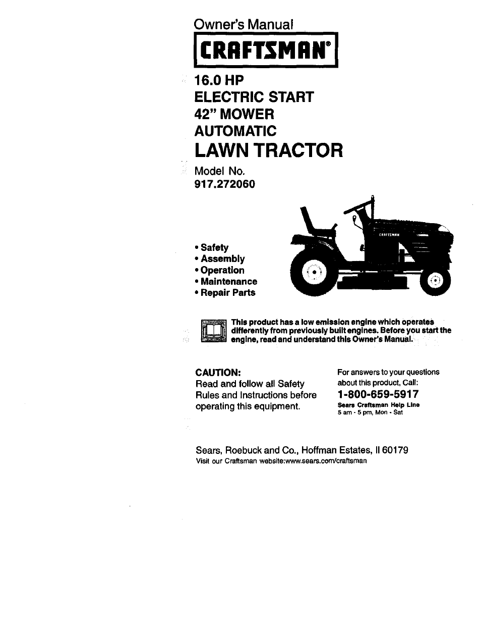 Craftsman 917.272060 User Manual | 64 pages