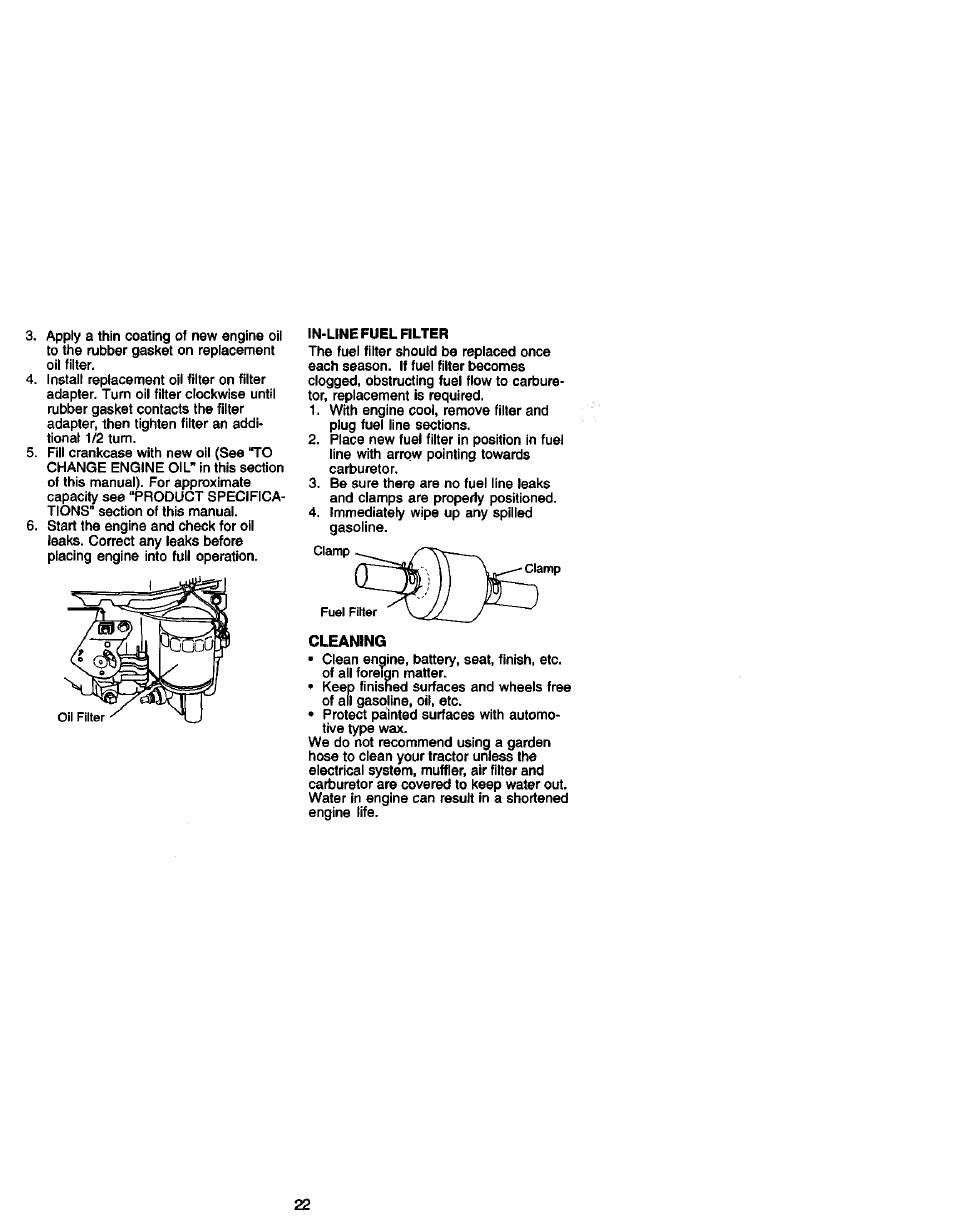 In-line fuel rlter | Craftsman 917.272060 User Manual | Page 22 / 64