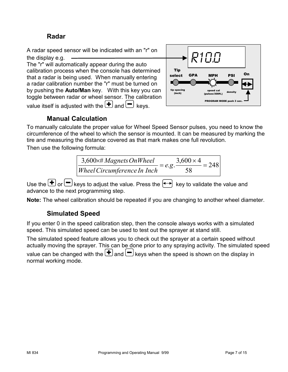 R10.0 | TeeJet 834 Sprayer Control User Manual | Page 7 / 15