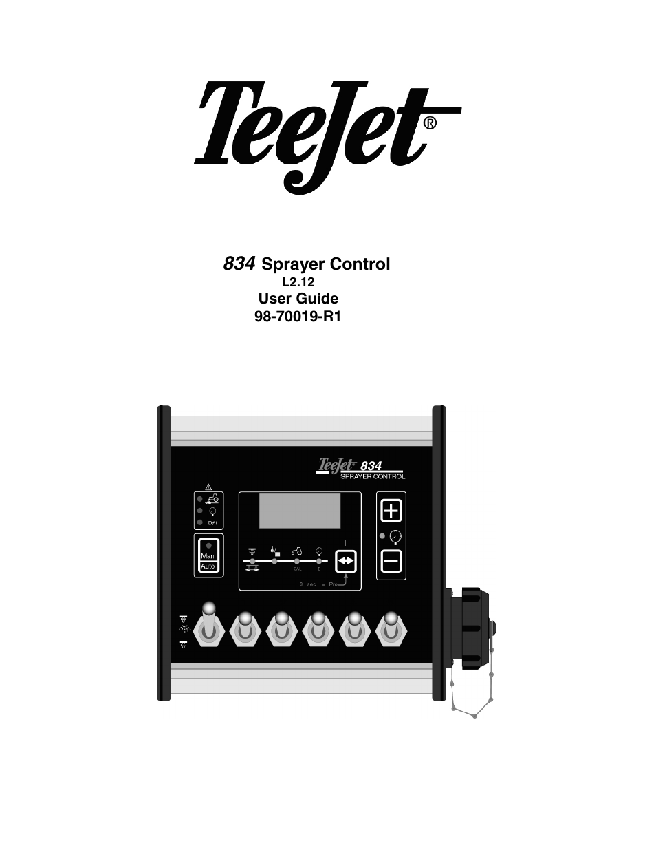 TeeJet 834 Sprayer Control L2.12 User Manual | 15 pages