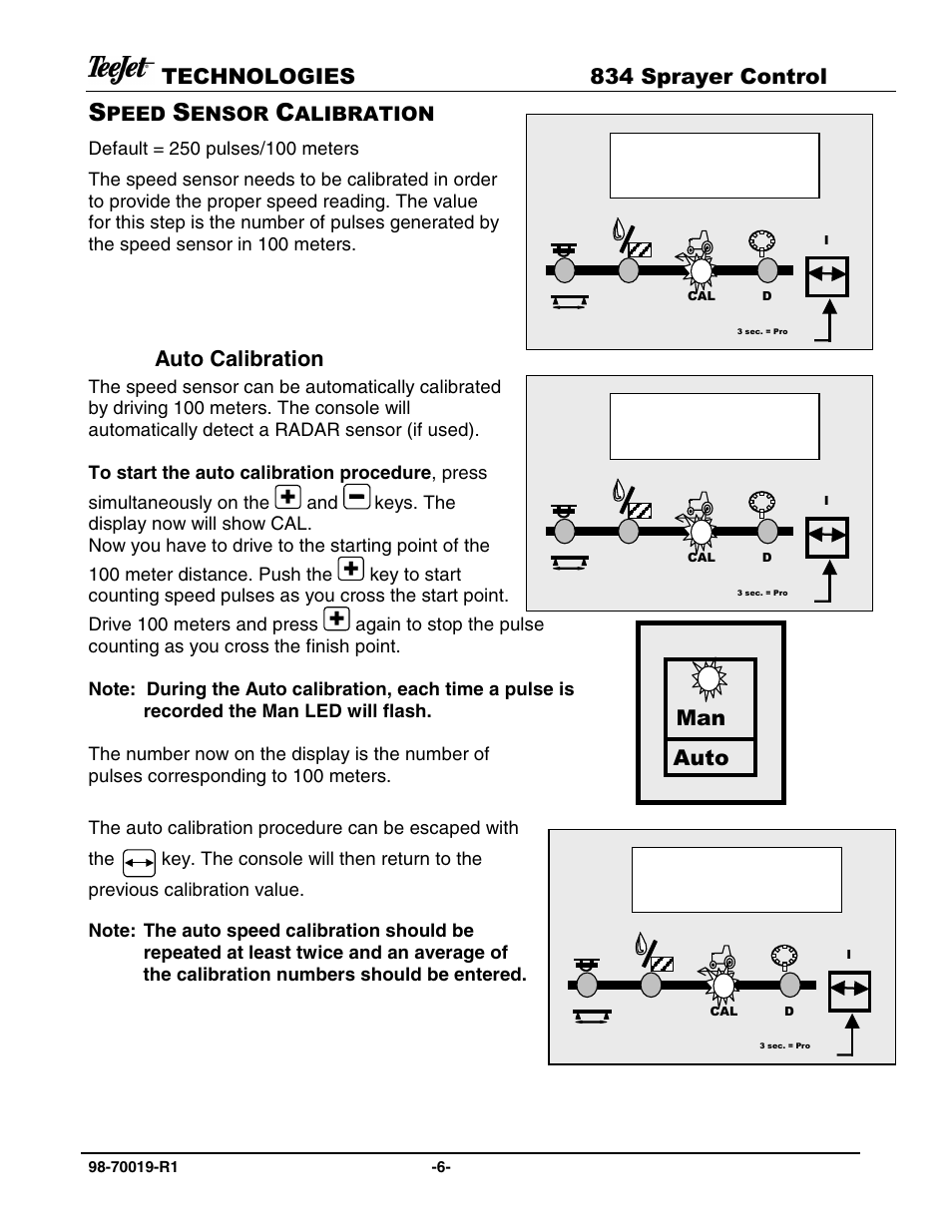 TeeJet 834 Sprayer Control L2.12 User Manual | Page 6 / 15