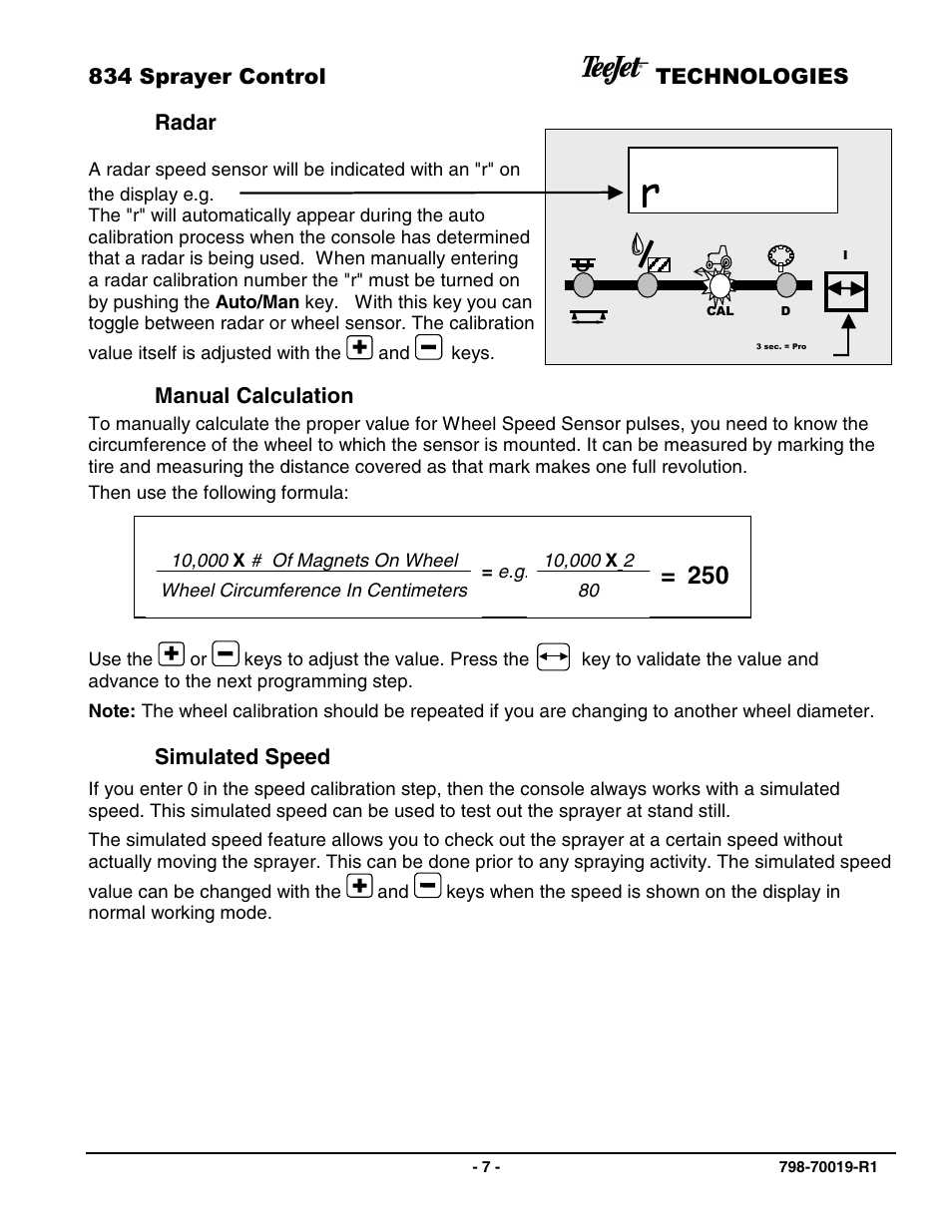 R 10.2 | TeeJet 834 Sprayer Control L2.12 User Manual | Page 7 / 15