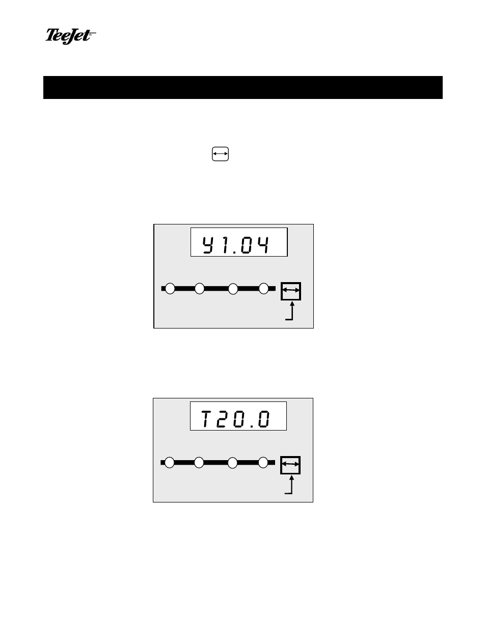 Y1.04, T20.0, Console programming (gpa mode) | TeeJet 834-P Sprayer Control User Manual | Page 13 / 18