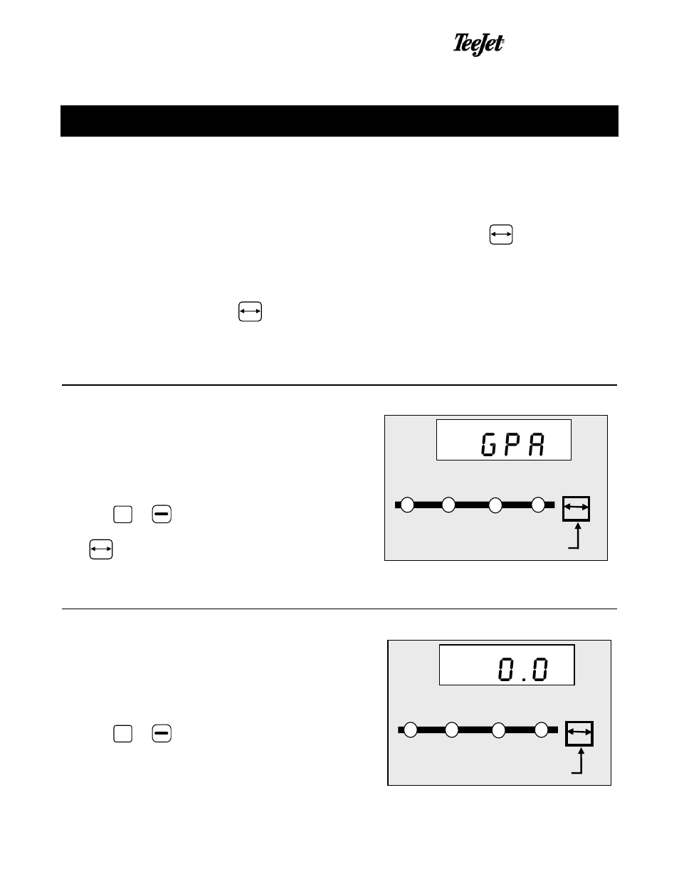 System setup mode (gpa mode), Perating, Inimum | TeeJet 834-P Sprayer Control User Manual | Page 14 / 18