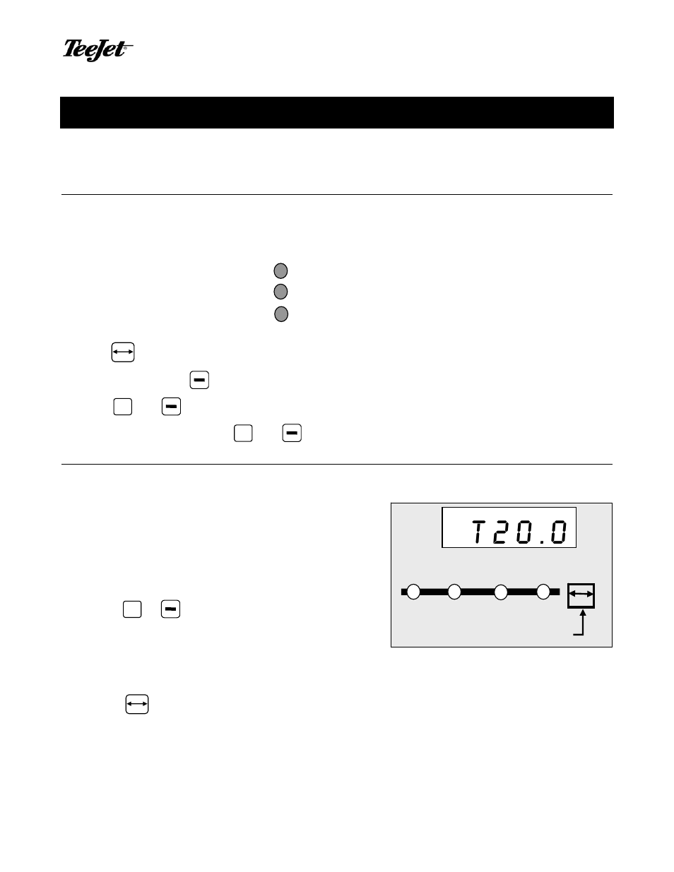 T20.0, Normal working mode (gpt mode) | TeeJet 834-P Sprayer Control User Manual | Page 3 / 18