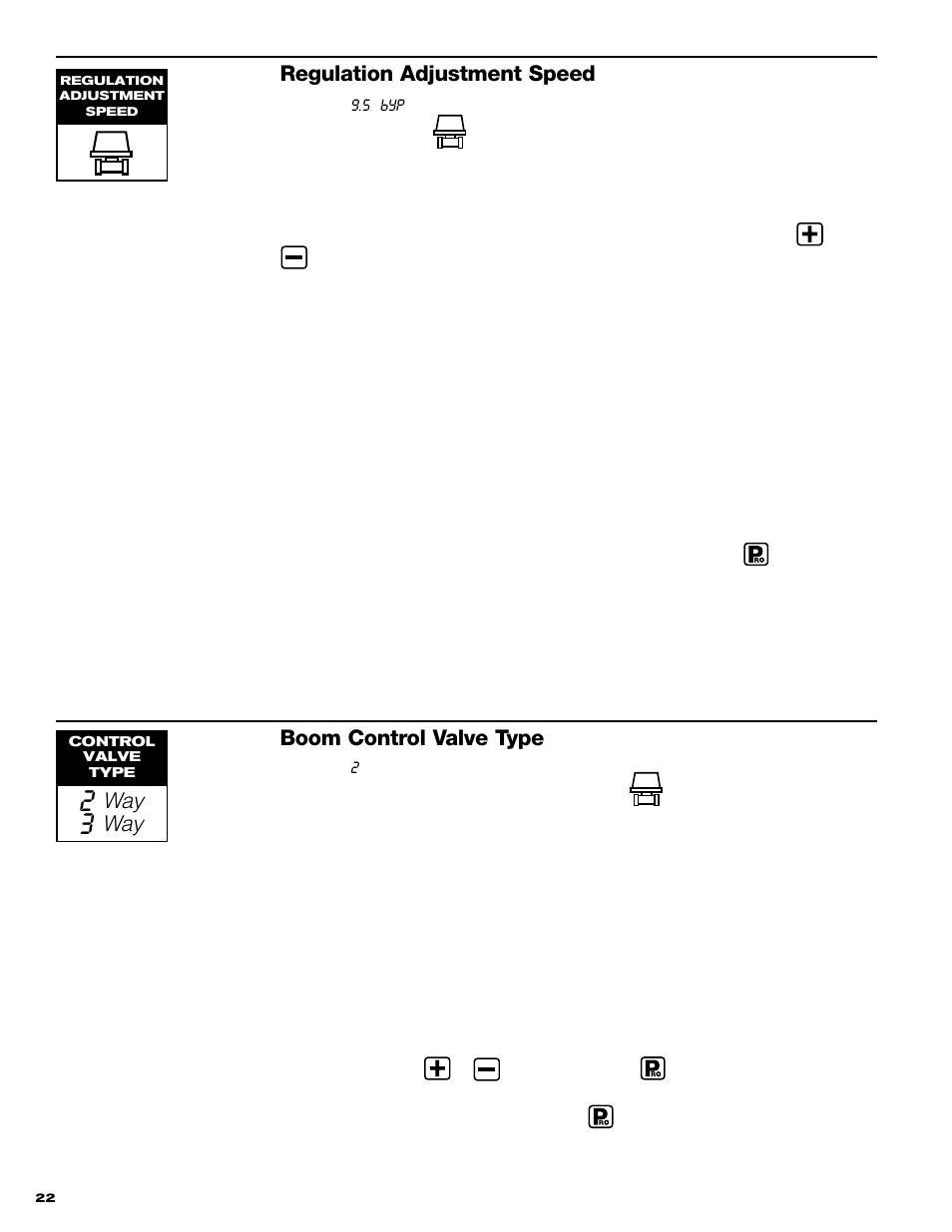 Regulation adjustment speed, Boom control valve type | TeeJet 844 Sprayer Control User Manual | Page 24 / 44