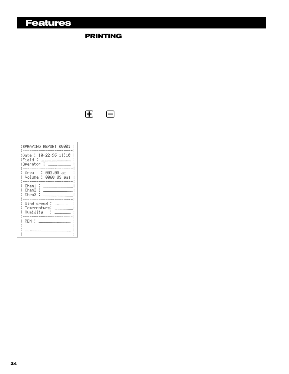 Features | TeeJet 844 Sprayer Control User Manual | Page 36 / 44