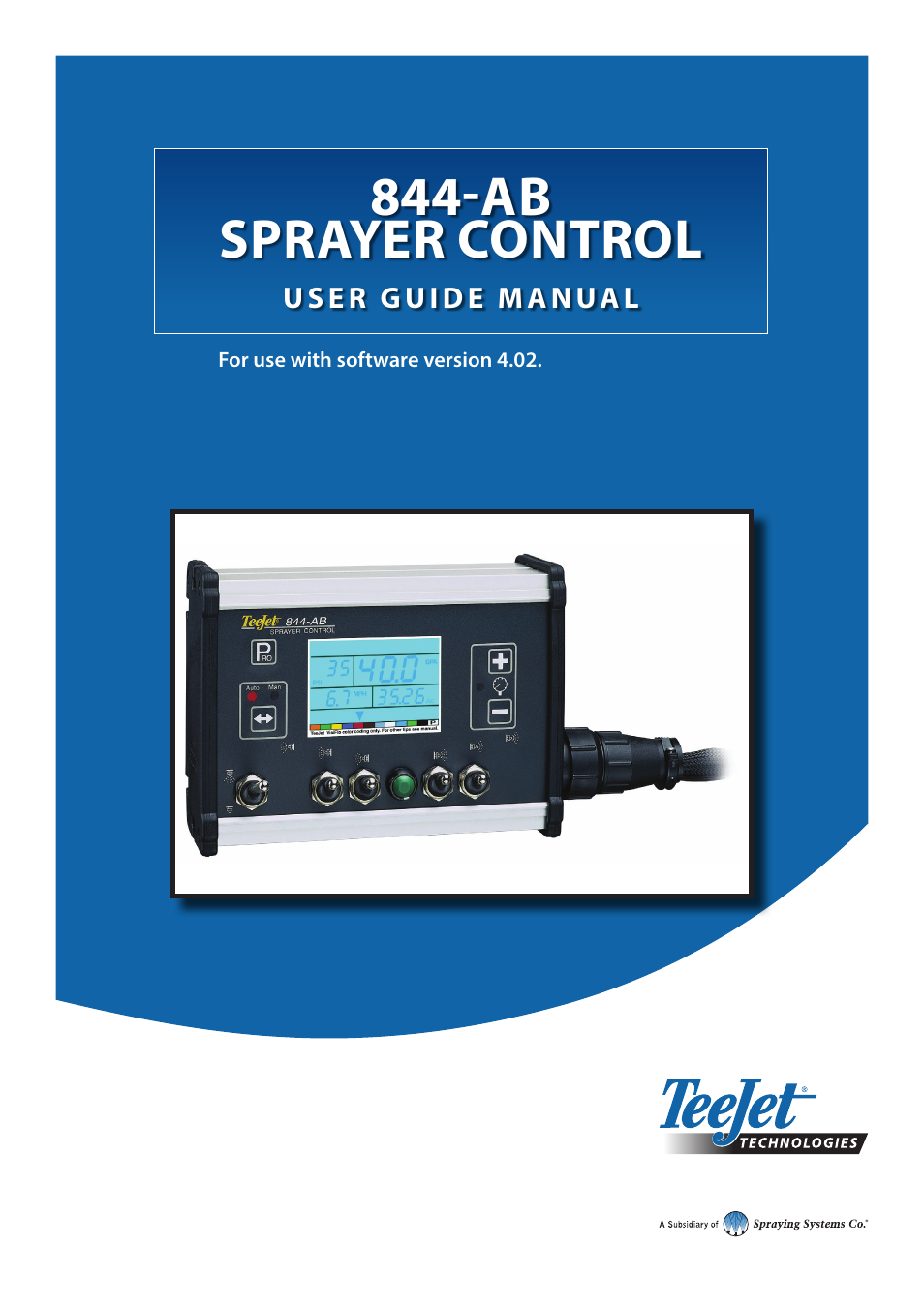 TeeJet 844-AB Sprayer Control User Manual | 24 pages