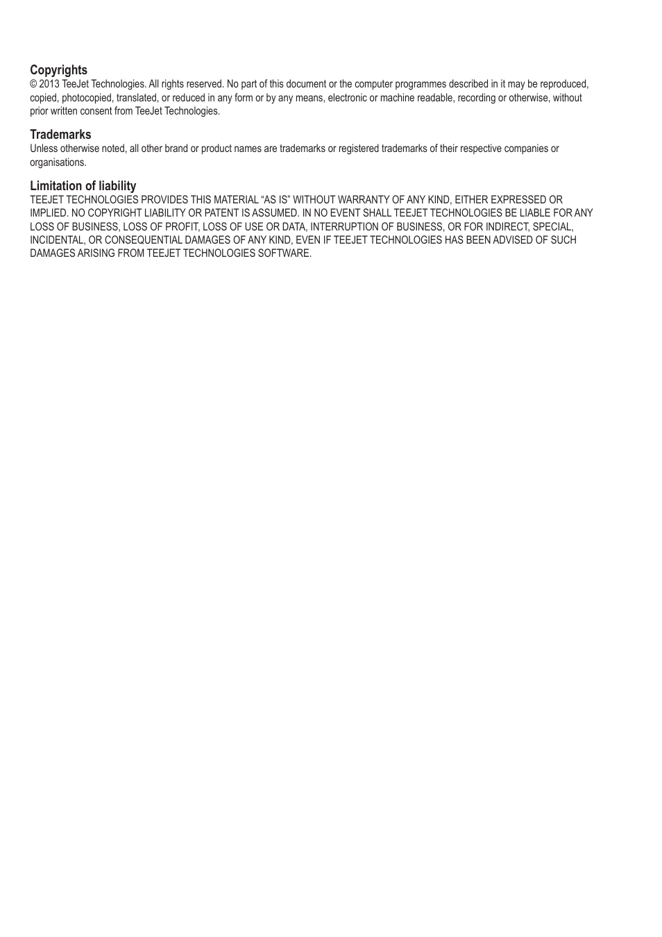 TeeJet 844-AB Sprayer Control User Manual | Page 2 / 24
