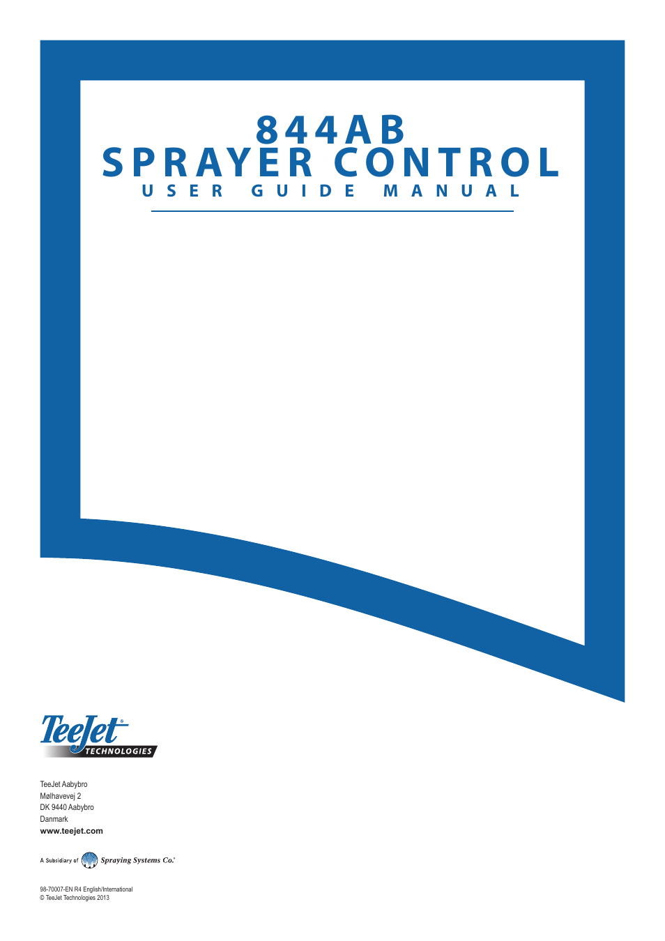 TeeJet 844-AB Sprayer Control User Manual | Page 24 / 24