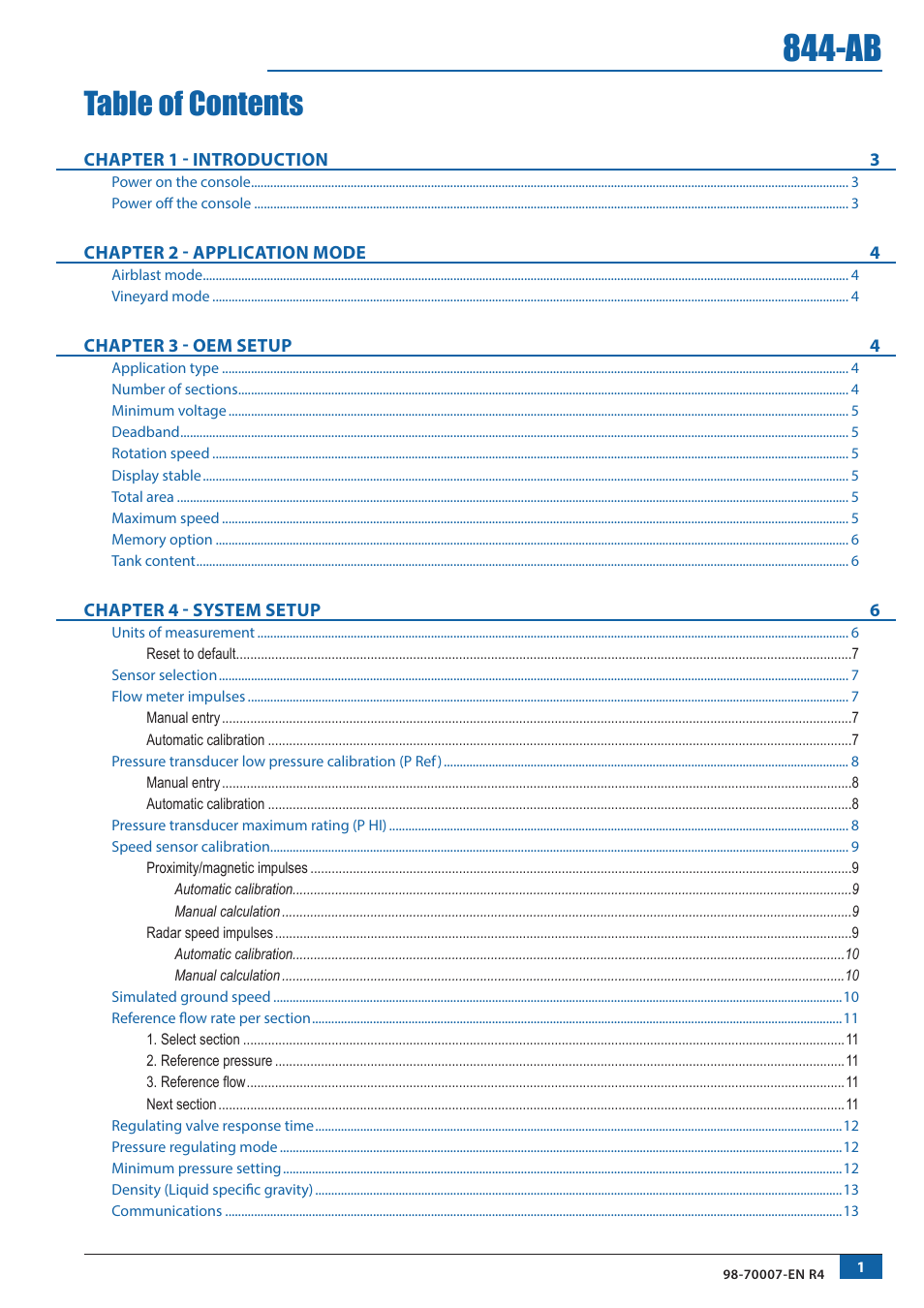 TeeJet 844-AB Sprayer Control User Manual | Page 3 / 24