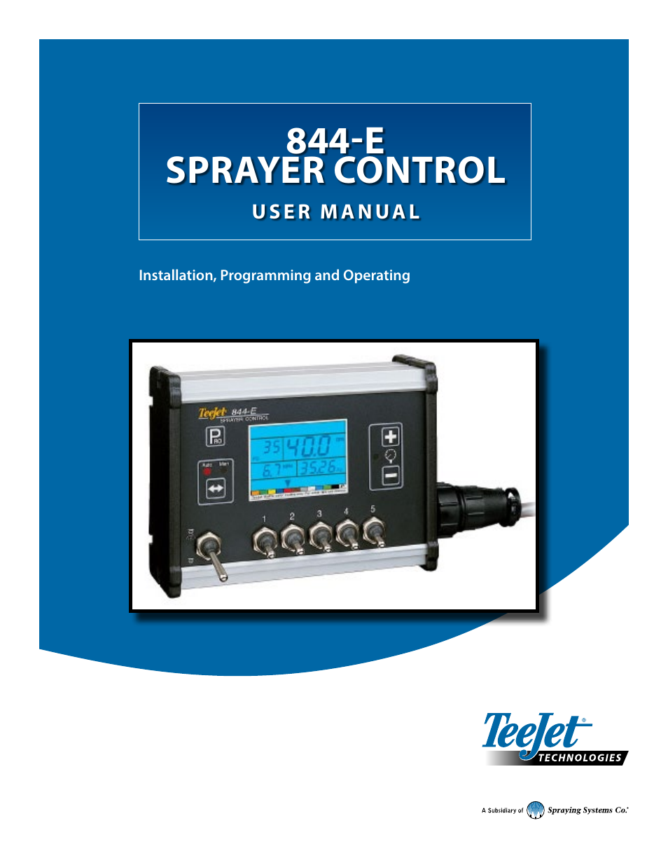 TeeJet 844-E Sprayer Control User Manual | 36 pages