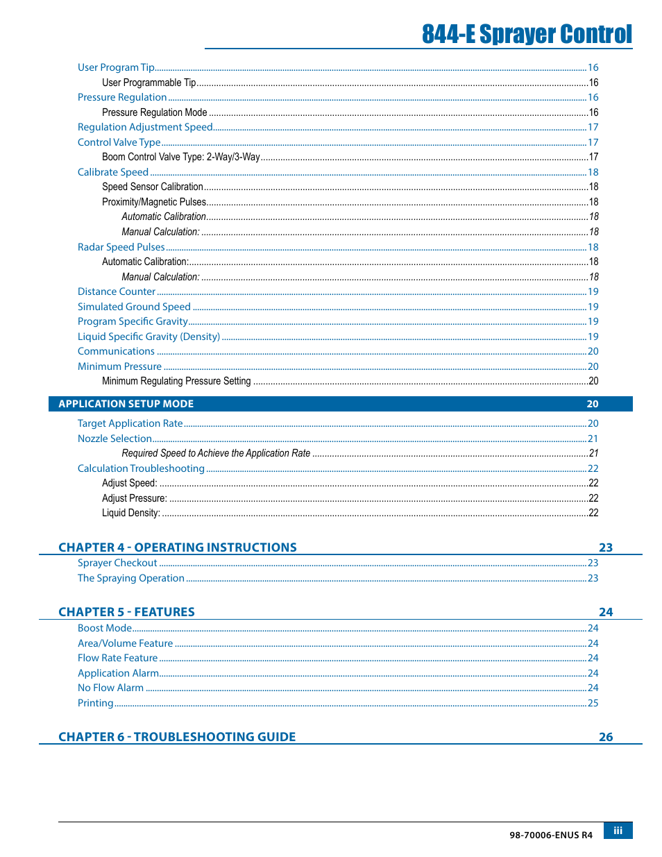 E sprayer control | TeeJet 844-E Sprayer Control User Manual | Page 3 / 36