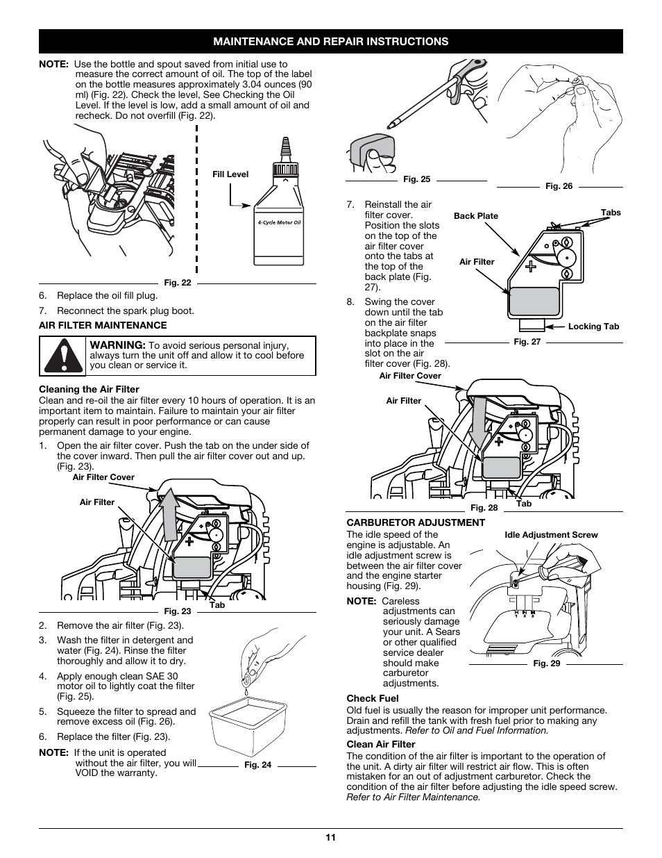 Craftsman 316.79614 User Manual | Page 11 / 36
