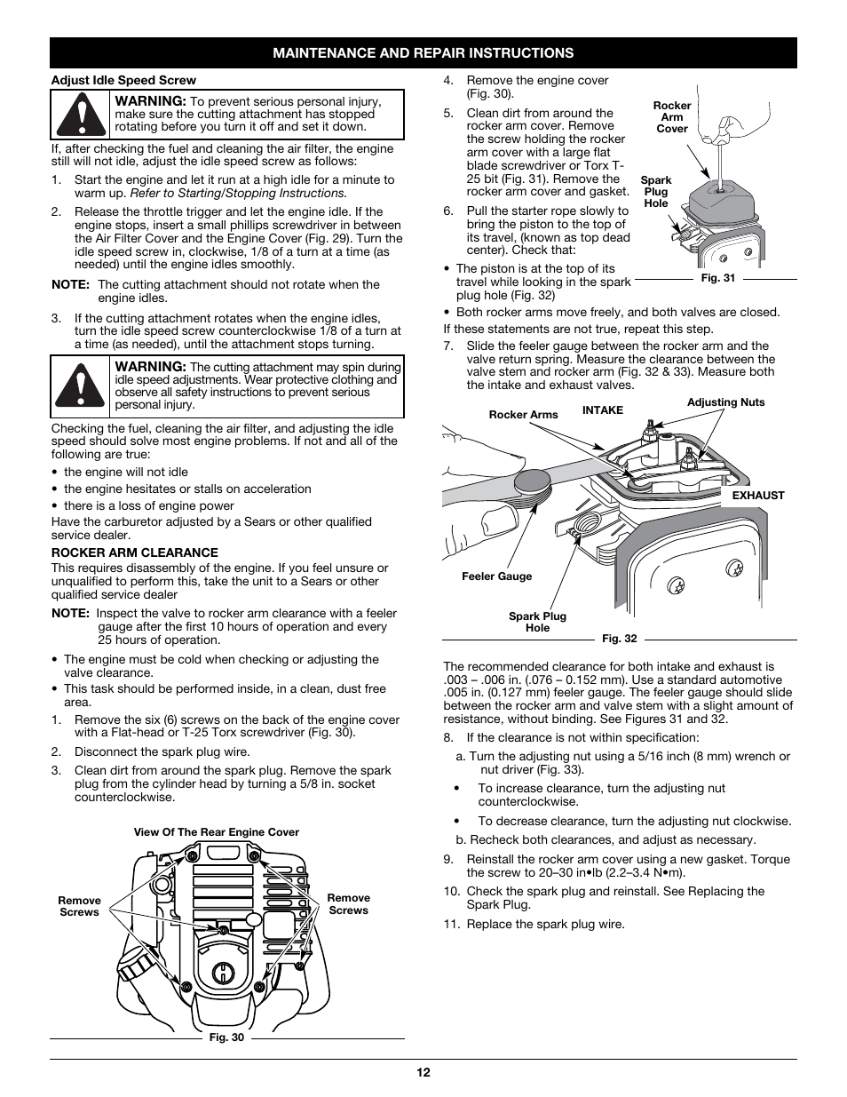 Craftsman 316.79614 User Manual | Page 12 / 36