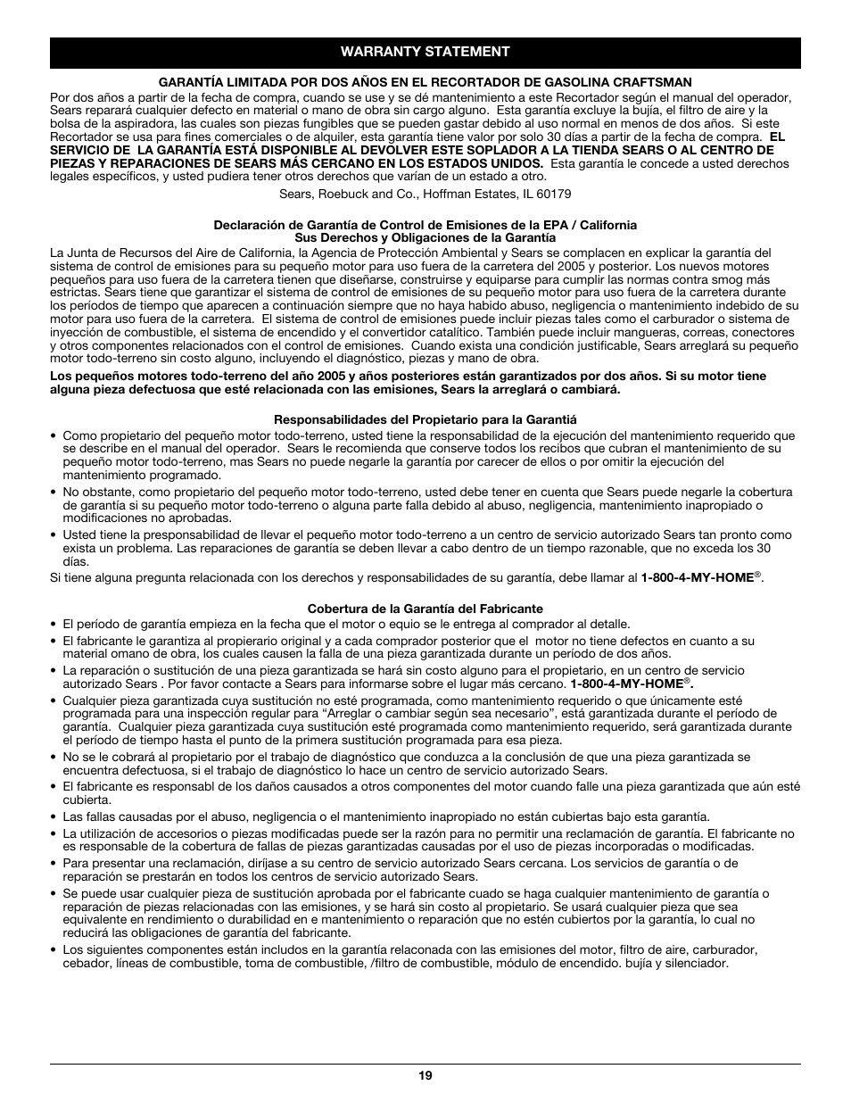 Craftsman 316.79614 User Manual | Page 19 / 36