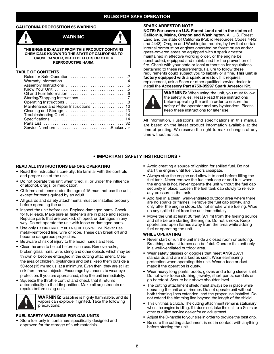 Craftsman 316.79614 User Manual | Page 2 / 36