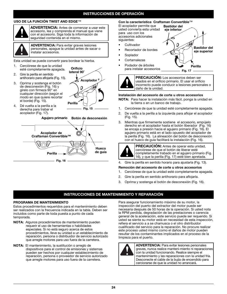 Craftsman 316.79614 User Manual | Page 24 / 36