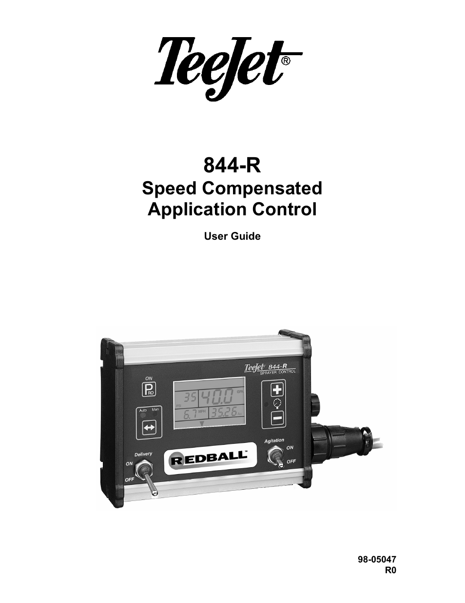 TeeJet 844-R Speed Compensated Application Control User Manual | 32 pages