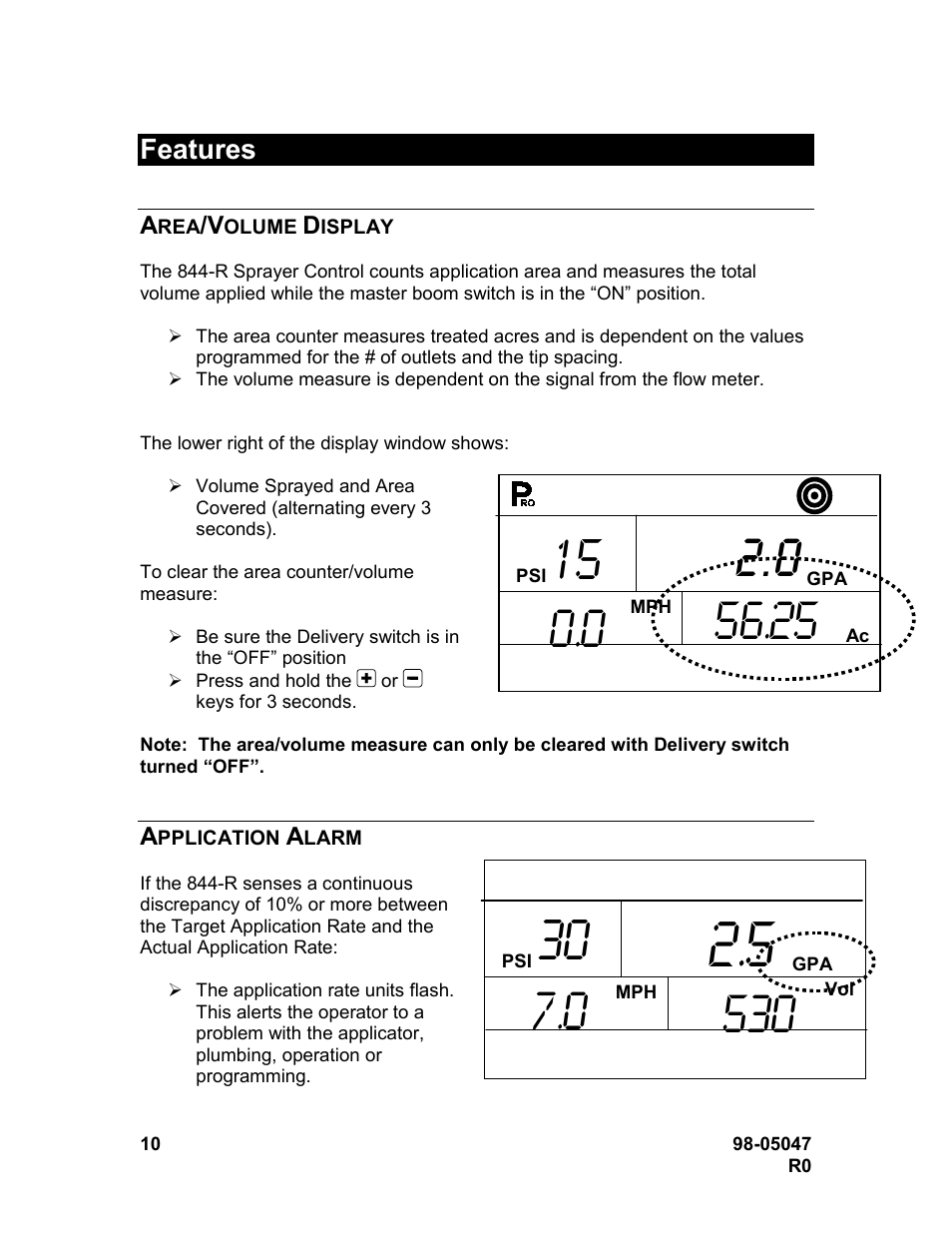 Features | TeeJet 844-R Speed Compensated Application Control User Manual | Page 10 / 32