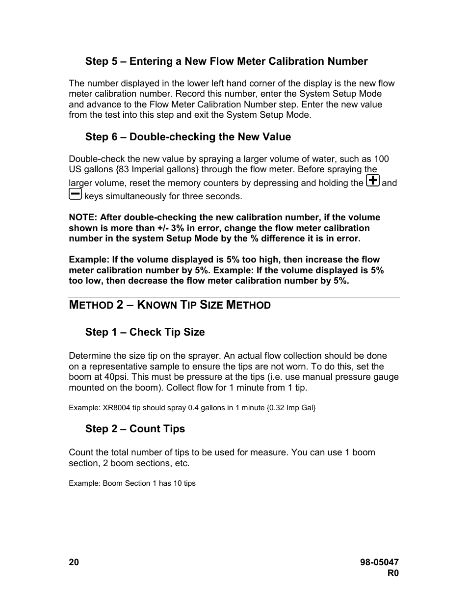 2 – k | TeeJet 844-R Speed Compensated Application Control User Manual | Page 20 / 32