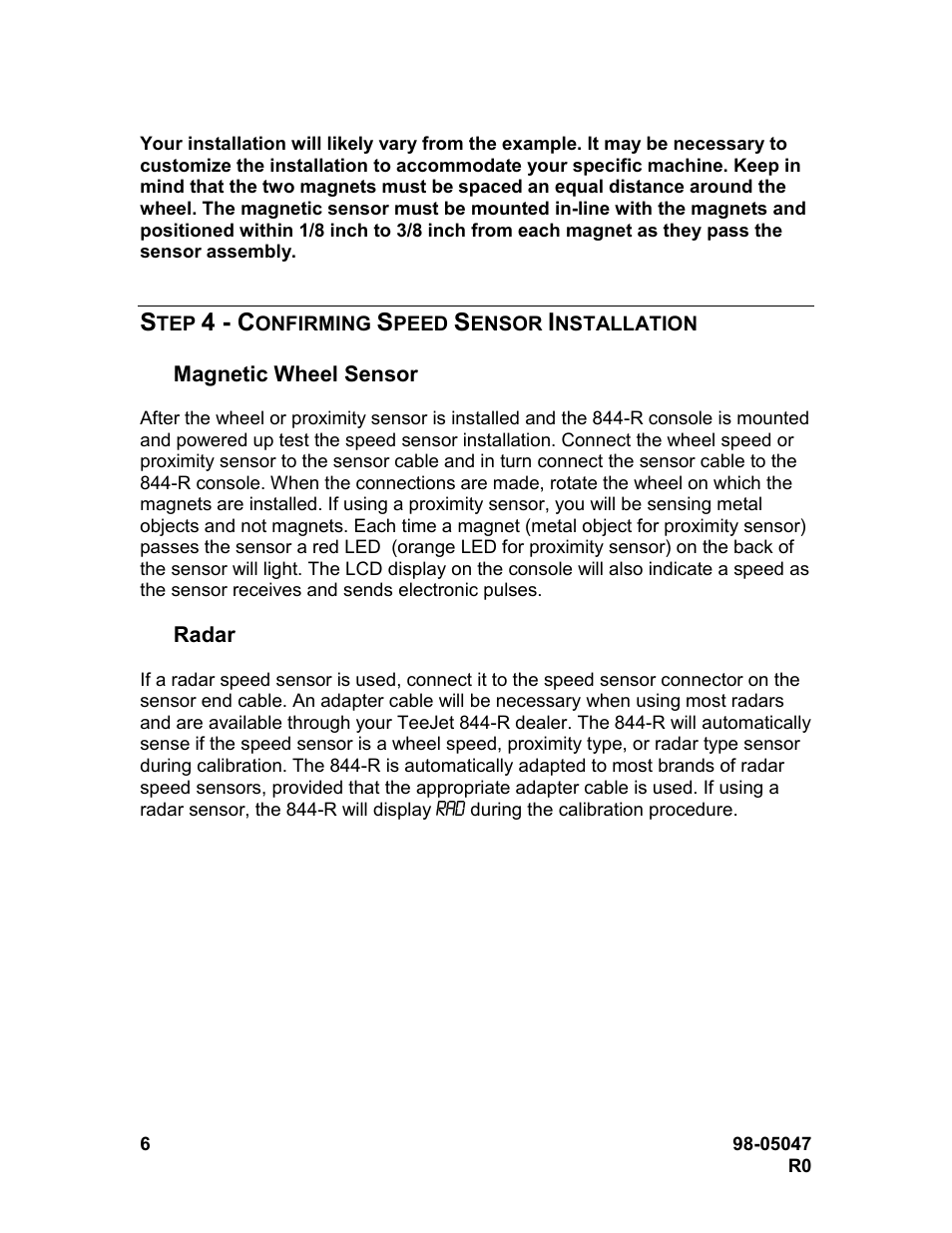 TeeJet 844-R Speed Compensated Application Control User Manual | Page 6 / 32
