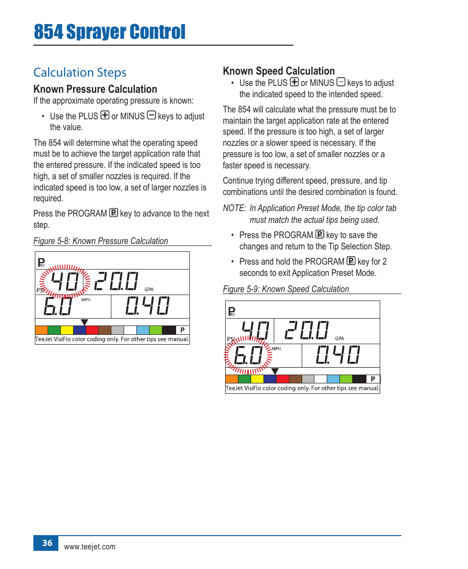 854 sprayer control | TeeJet 854 Sprayer Control User Manual | Page 41 / 52
