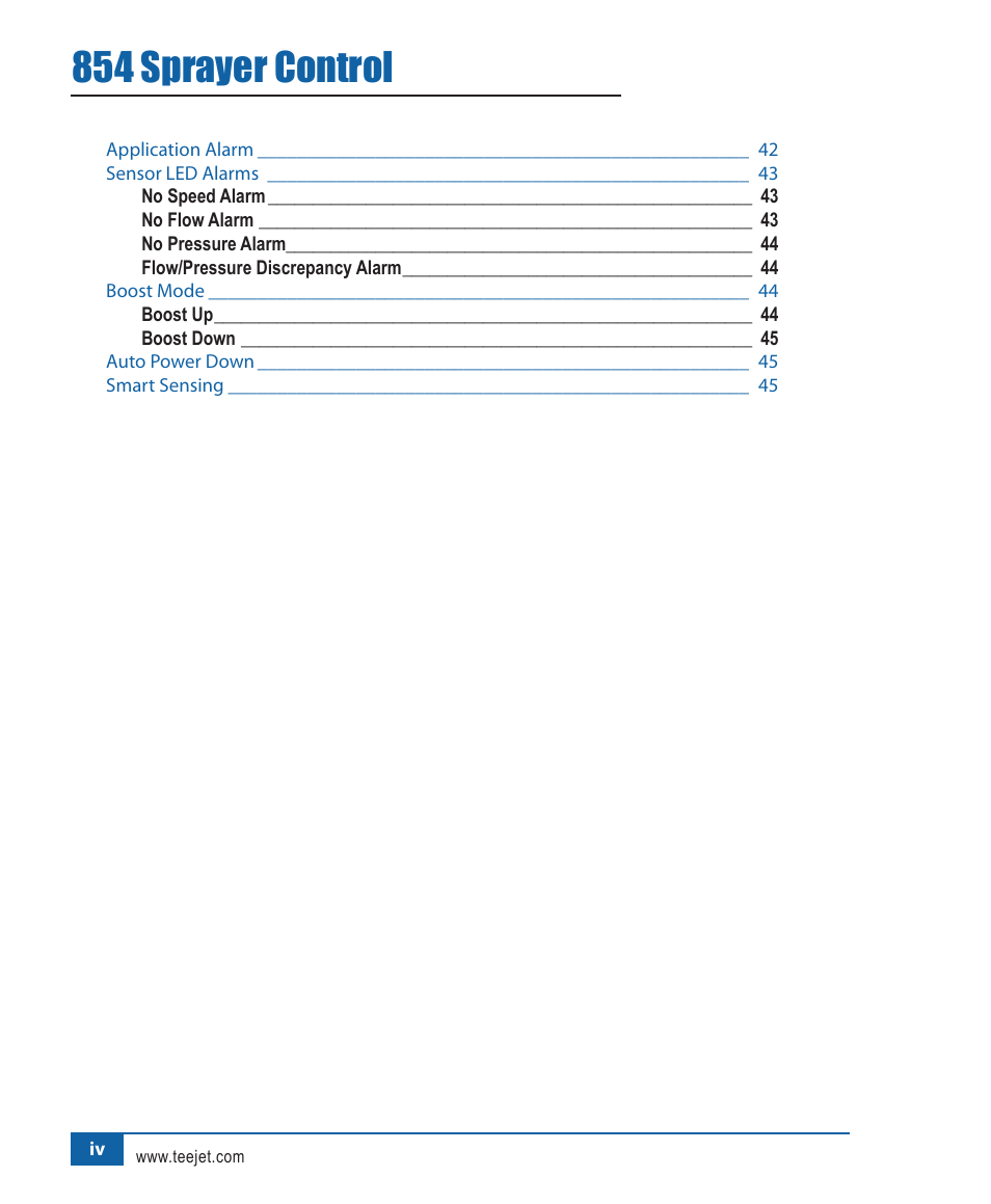 854 sprayer control | TeeJet 854 Sprayer Control User Manual | Page 5 / 52