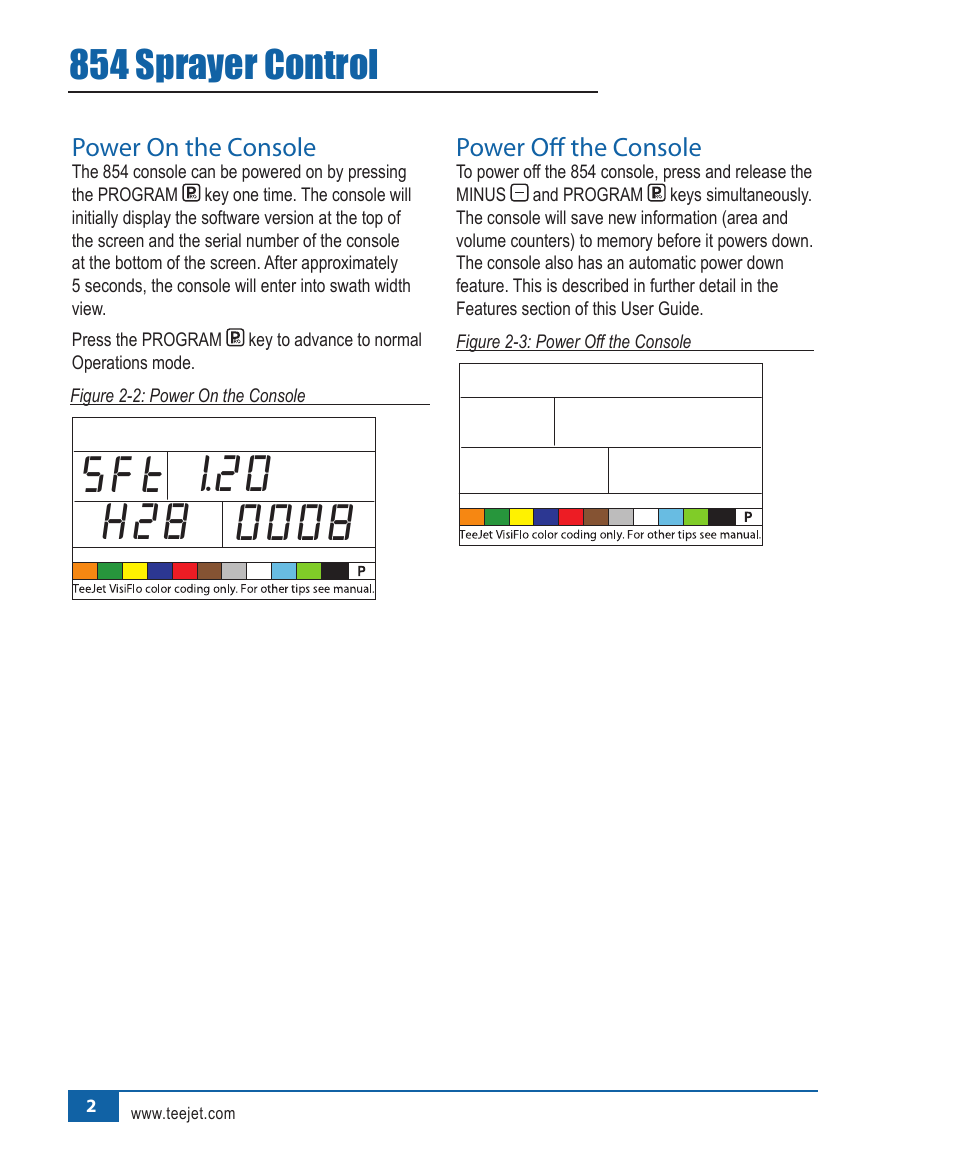 854 sprayer control | TeeJet 854 Sprayer Control User Manual | Page 7 / 52