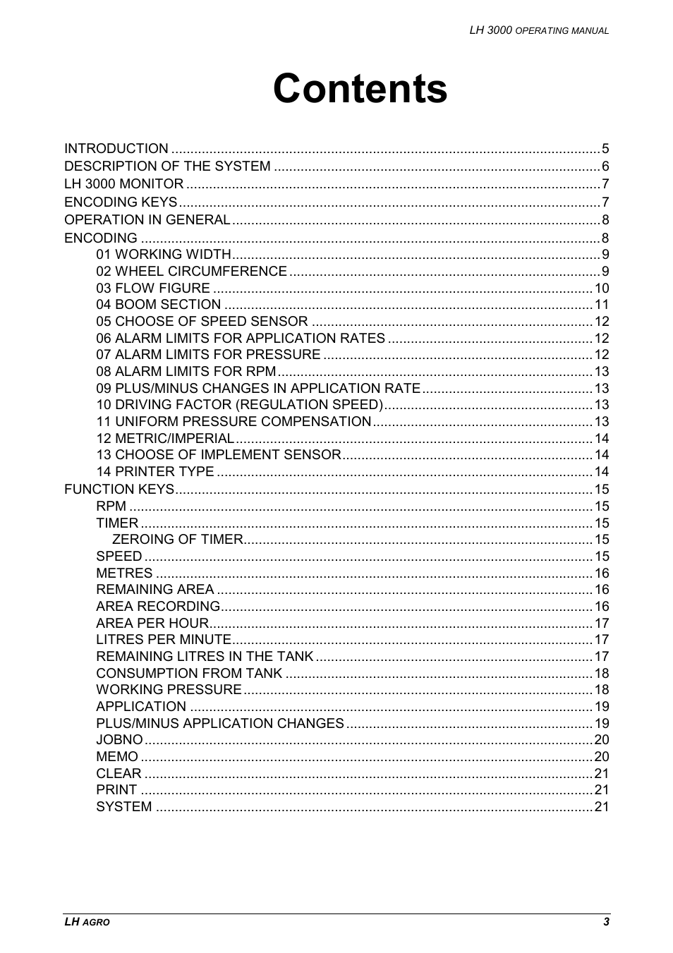 TeeJet LH 3000 User Manual | Page 3 / 24