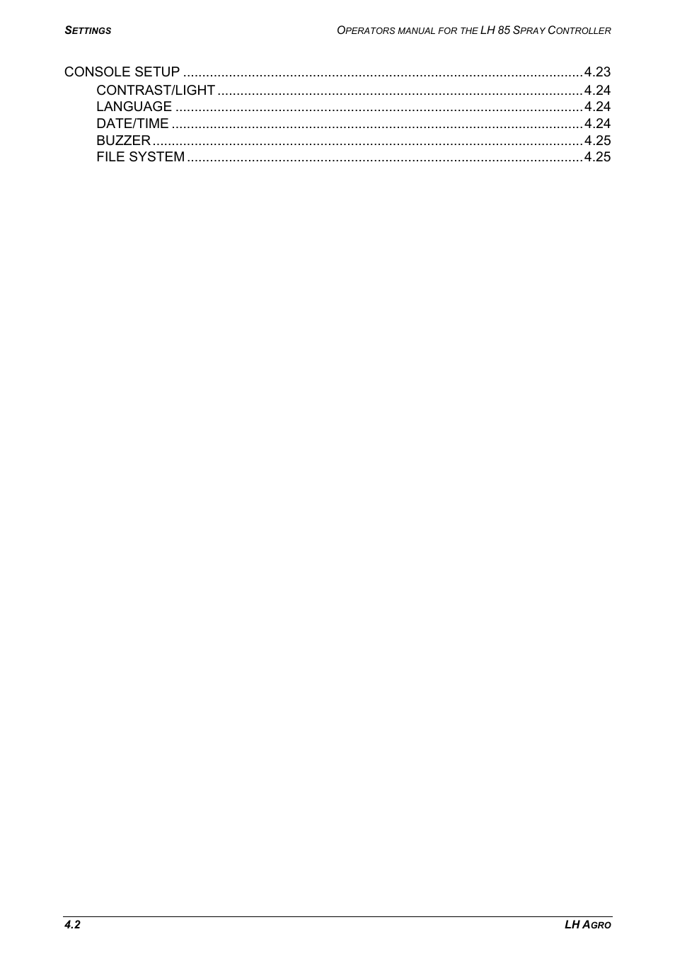 TeeJet LH 85 User Manual | Page 26 / 76