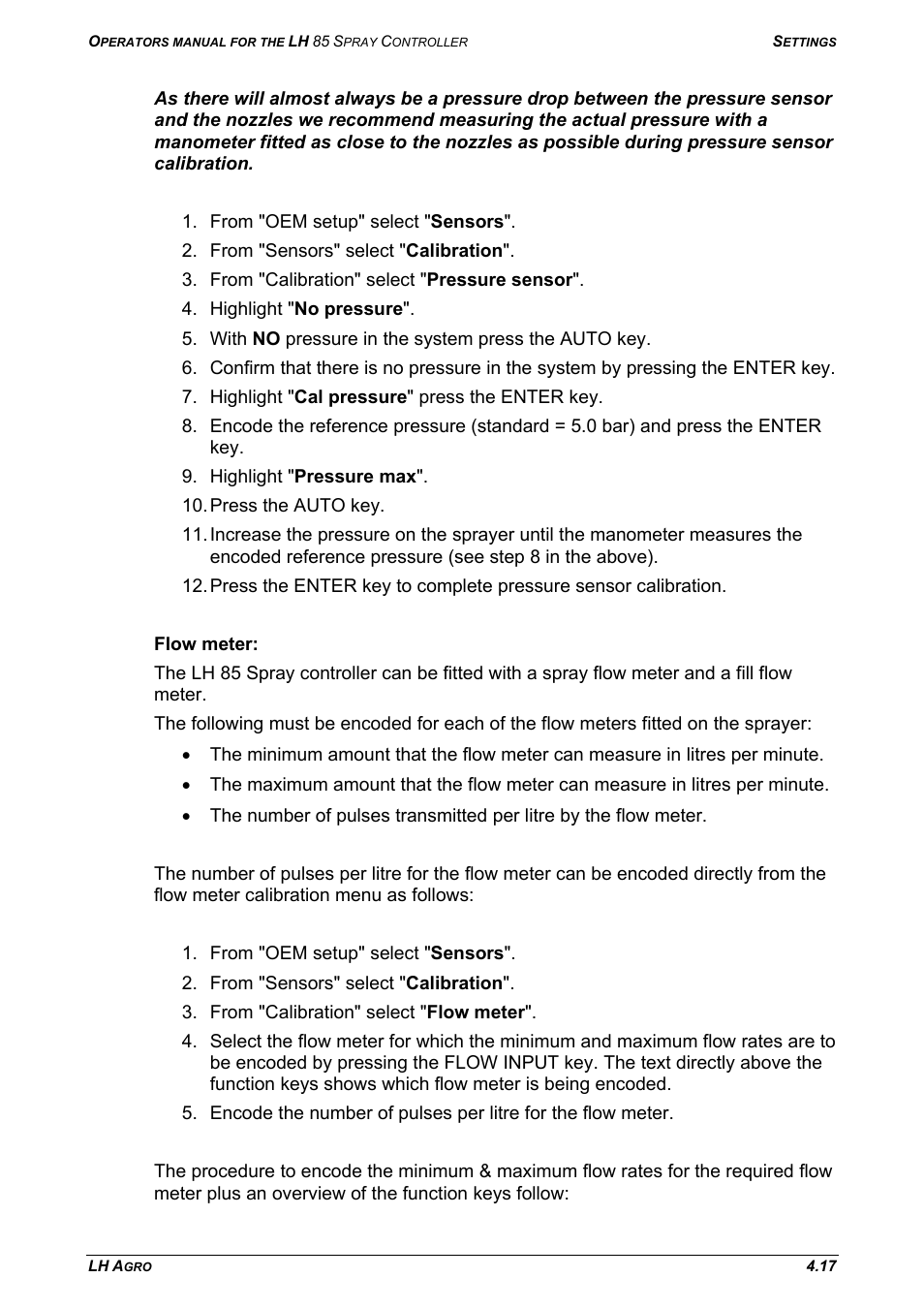 TeeJet LH 85 User Manual | Page 41 / 76