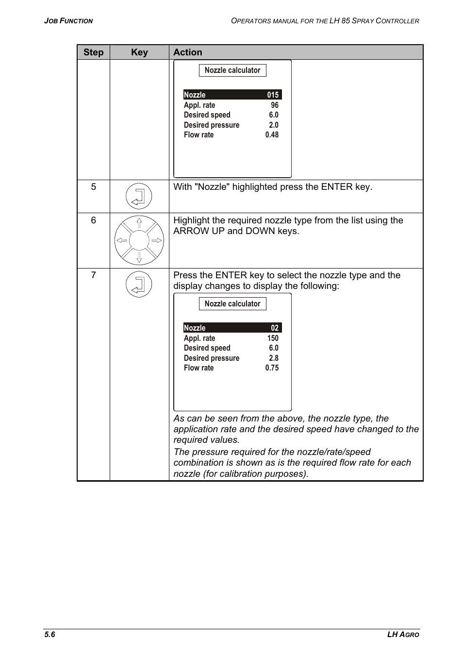 TeeJet LH 85 User Manual | Page 56 / 76