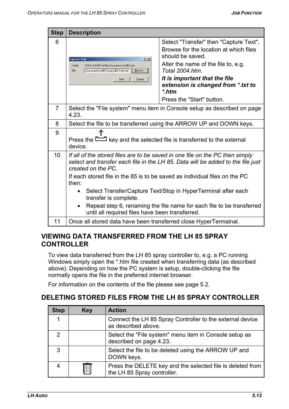 TeeJet LH 85 User Manual | Page 63 / 76