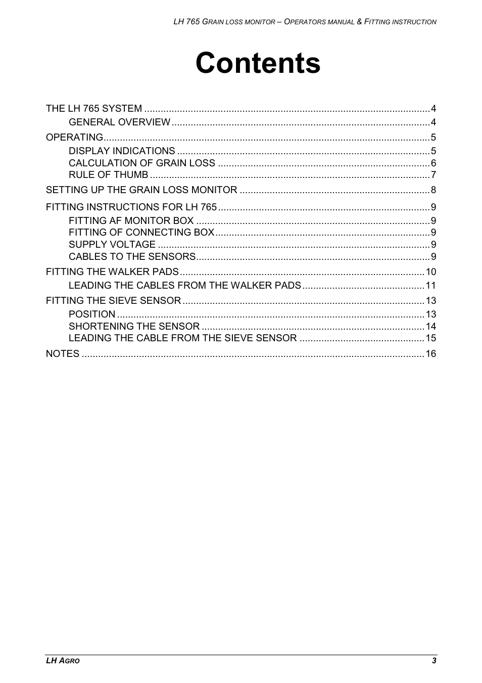 TeeJet LH 765 User Manual | Page 3 / 16