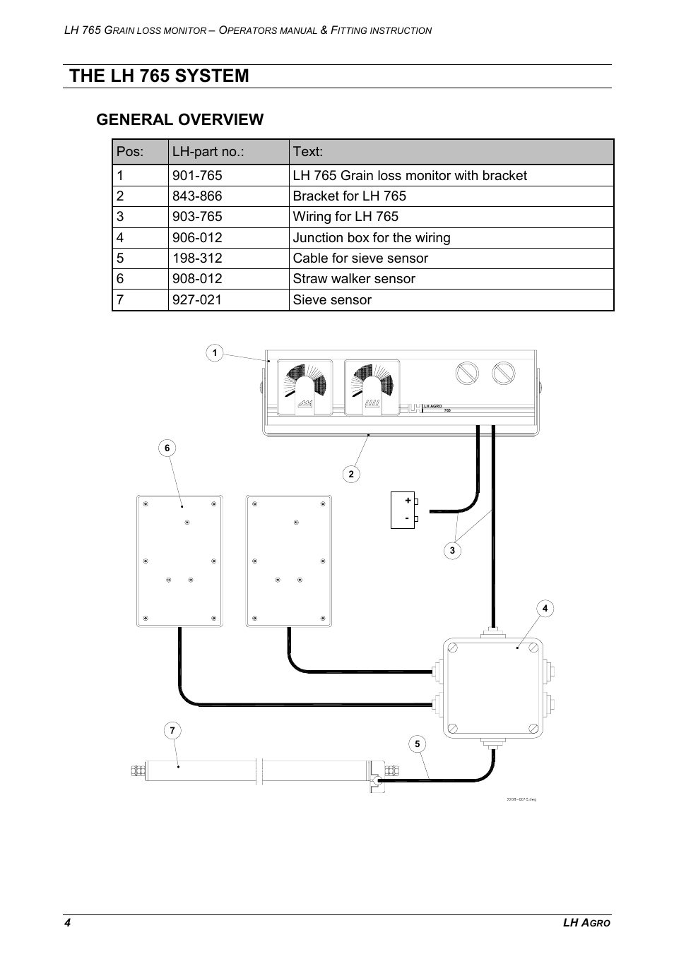 The lh 765 system, General overview | TeeJet LH 765 User Manual | Page 4 / 16