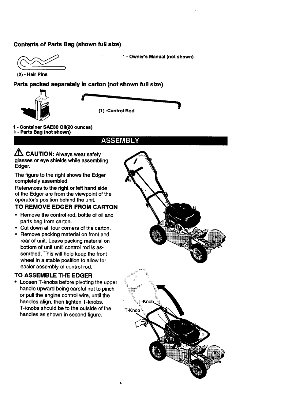 Assembly | Craftsman 536.772200 User Manual | Page 4 / 24