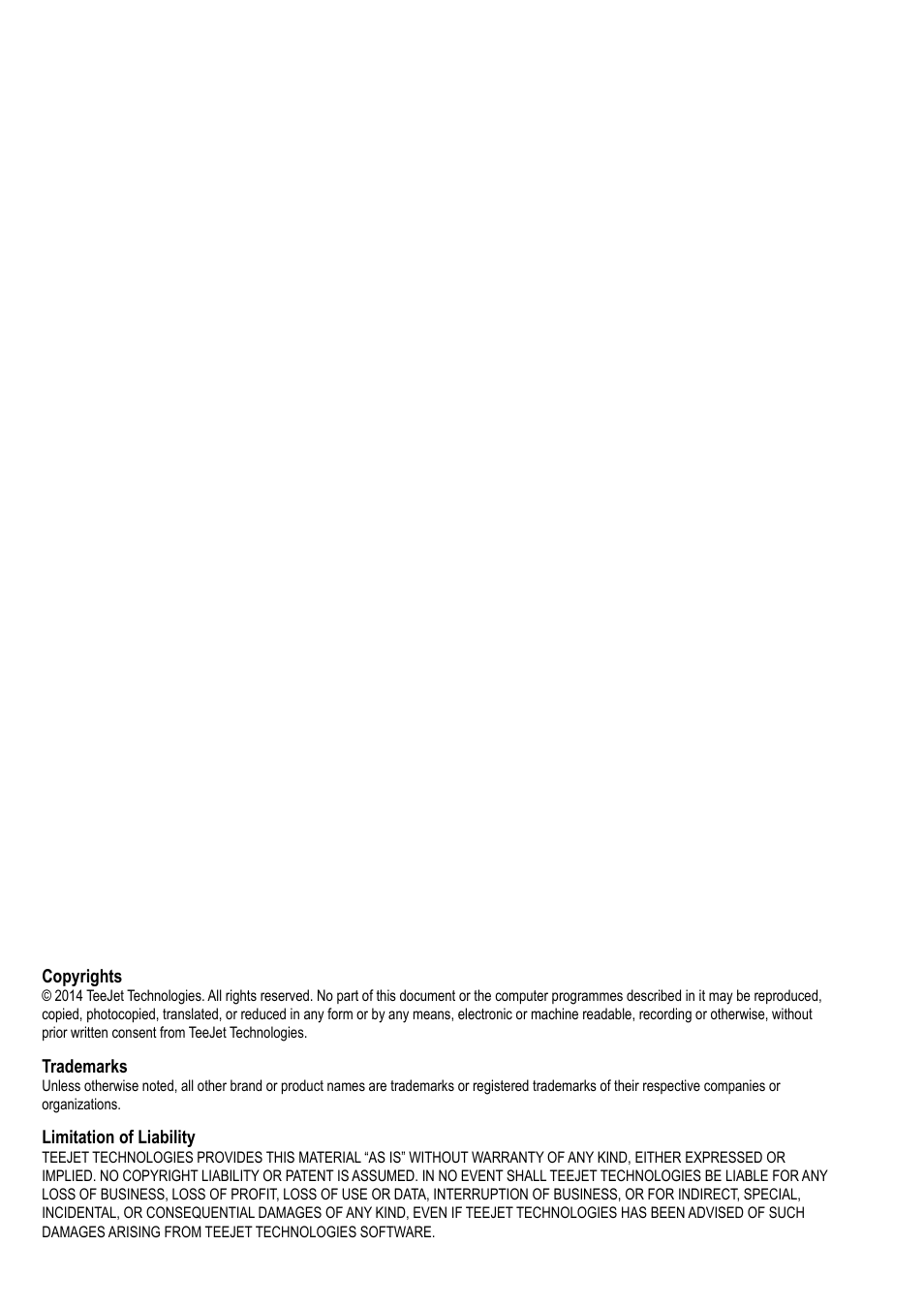 TeeJet SENTRY 6510 User Manual | Page 2 / 18