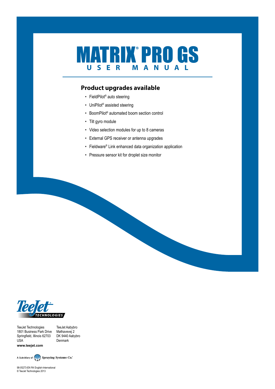 Matrix pro gs, Product upgrades available | TeeJet Matrix Pro 840GS User Manual | Page 82 / 82