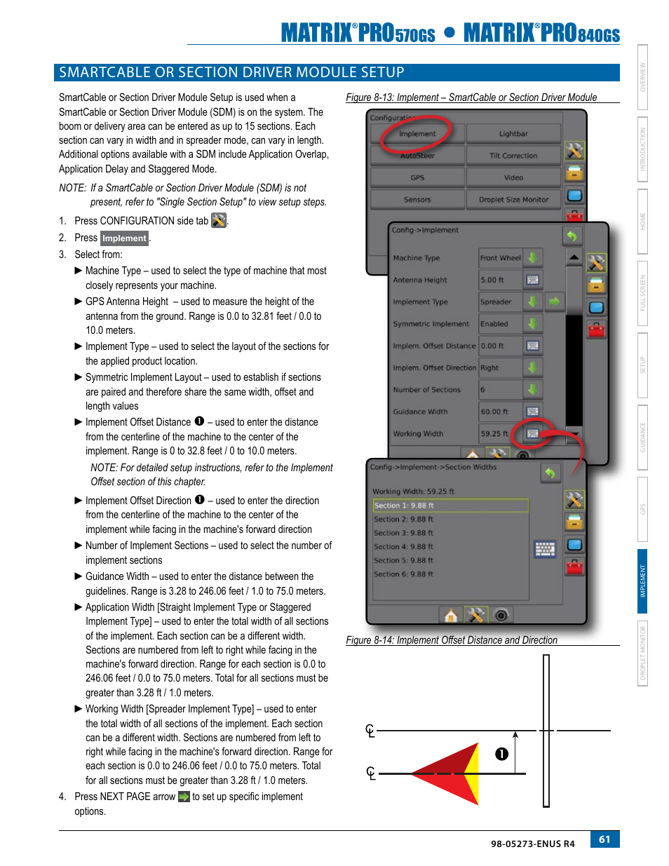 Smartcable or section driver module setup | TeeJet Matrix Pro 840GS User Manual | Page 67 / 84