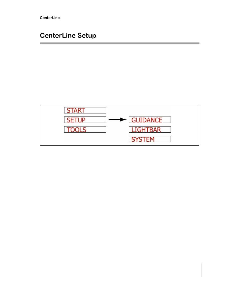 Centerline setup | TeeJet CenterLine 2.0 User Manual | Page 19 / 66