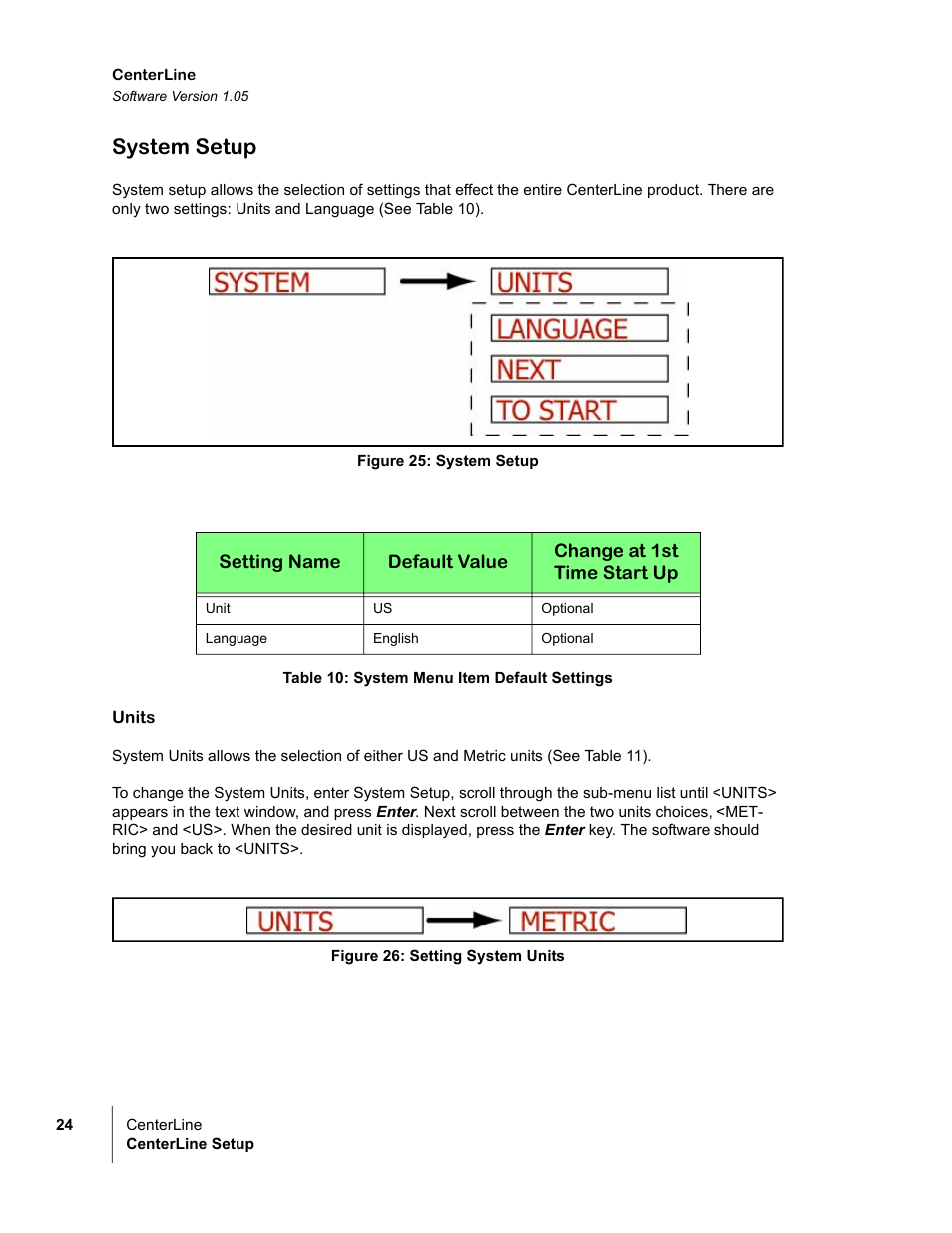 System setup | TeeJet CenterLine v1.05 User Manual | Page 30 / 54