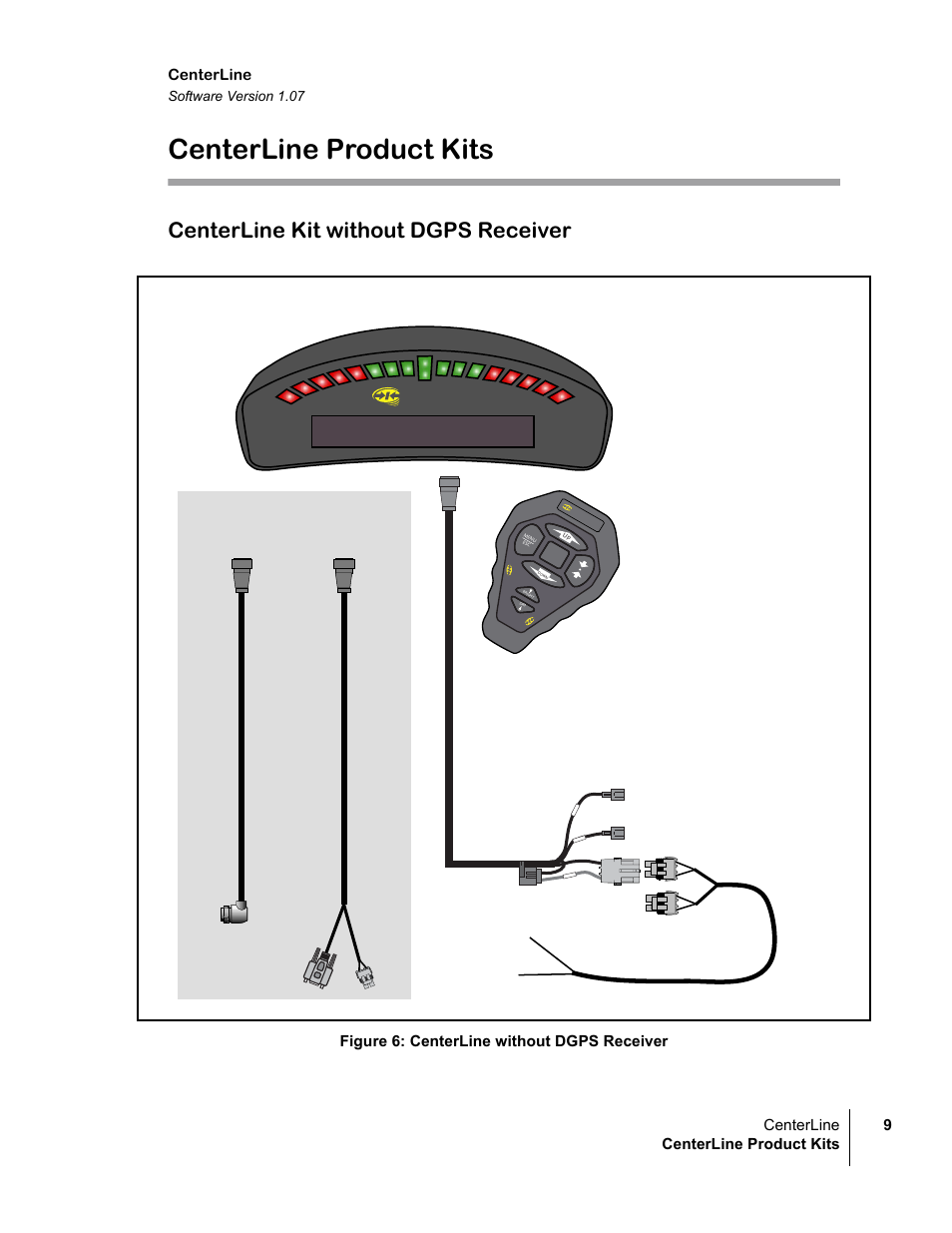 Centerline product kits, Centerline kit without dgps receiver, Centerline | Centerline 9 centerline product kits, Figure 6: centerline without dgps receiver, Centerline wireless remote | TeeJet CenterLine v1.07 User Manual | Page 15 / 60