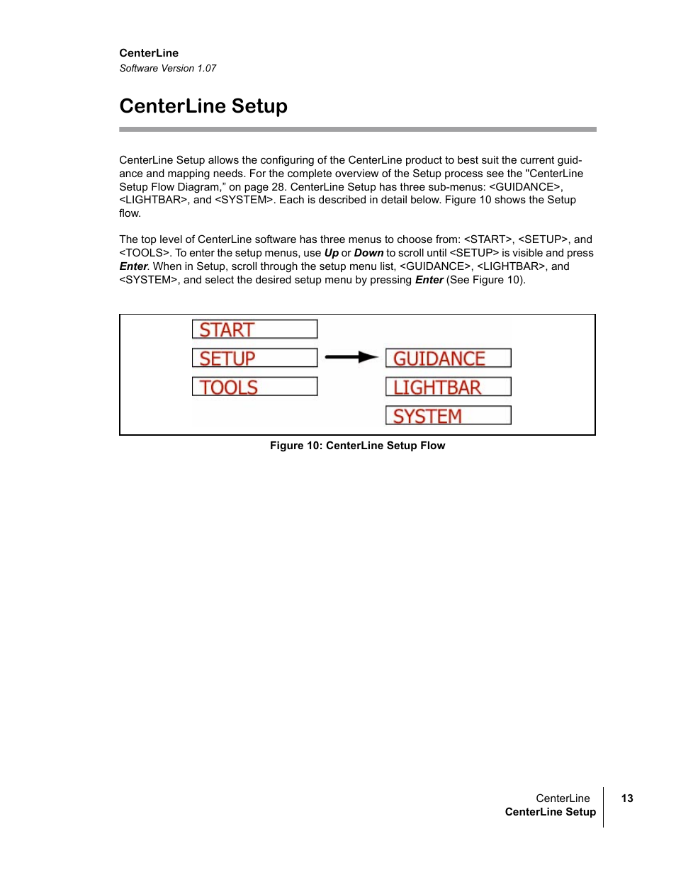 Centerline setup | TeeJet CenterLine v1.07 User Manual | Page 19 / 60